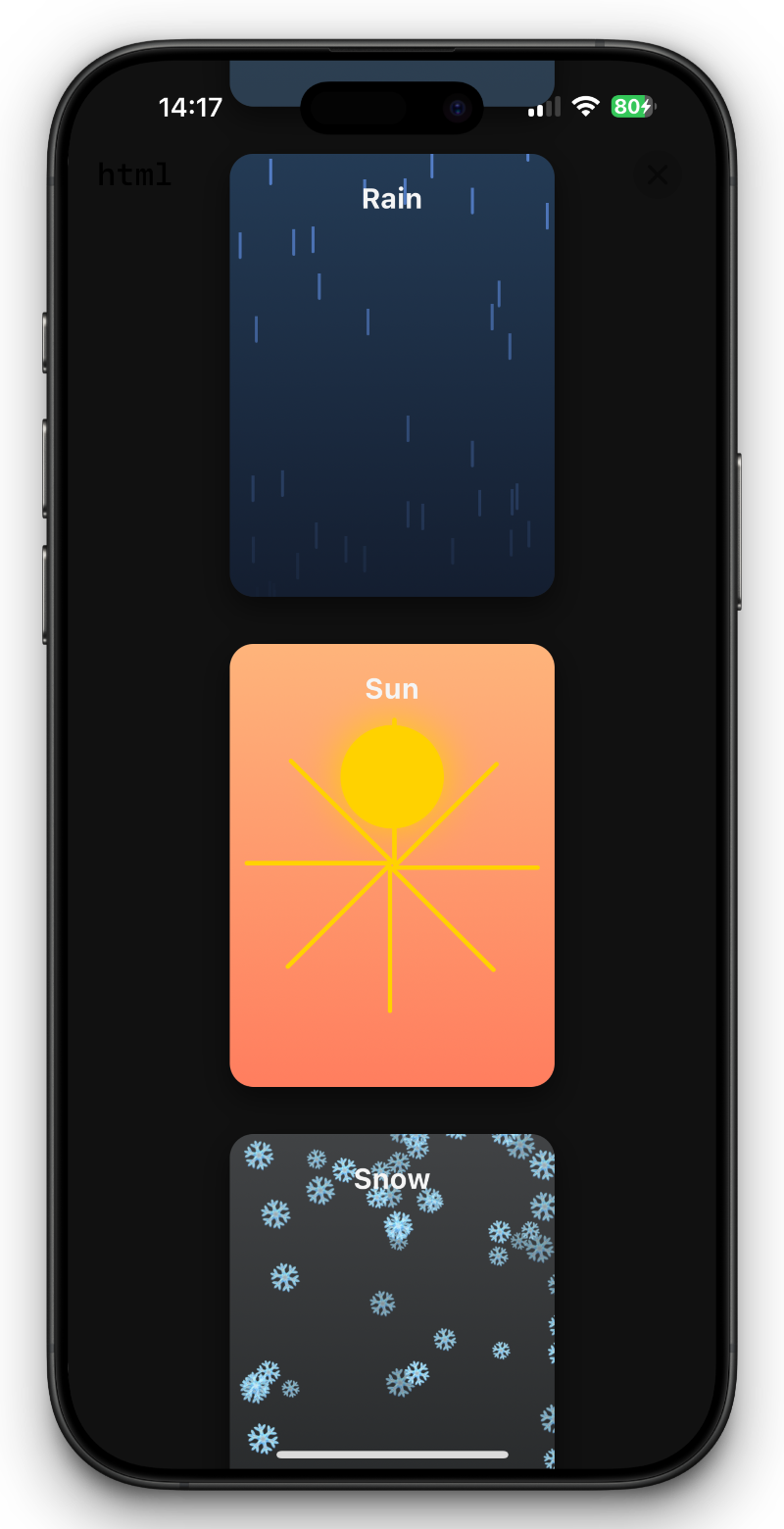 Kimi K2 Weather HTML Rendering